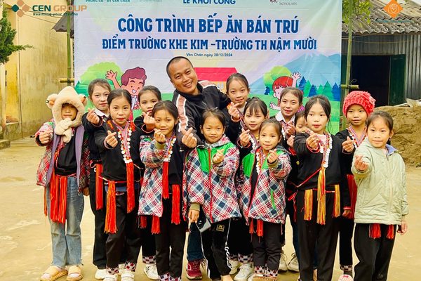Khởi công bếp ăn bán trú tại điểm trường Khe Kim (Nậm Mười, Yên Bái) 28/12/2024